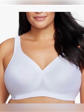 Glamorise White Wireless Full-Coverage Comfort Bra